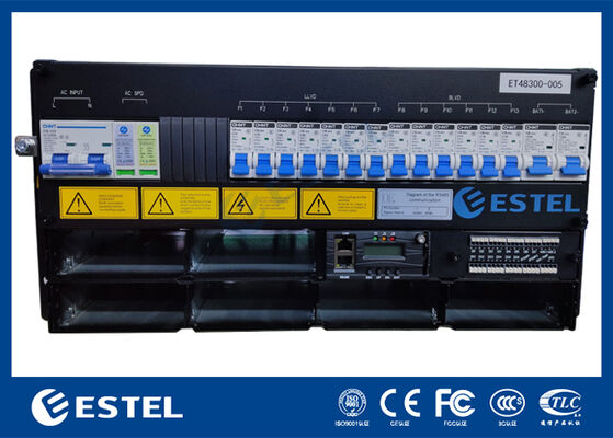 IP55 Telecomsysteem met twee cabines met twee compartimenten van twee rijen voor stroom en batterij