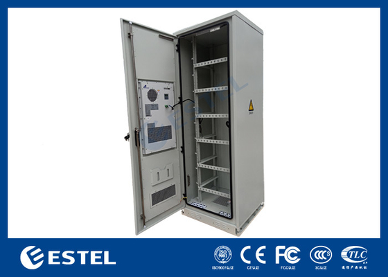 Dubbelwand IP55 Buiten Telecom Kabinet 45U Met Airconditioner Rook Sensor