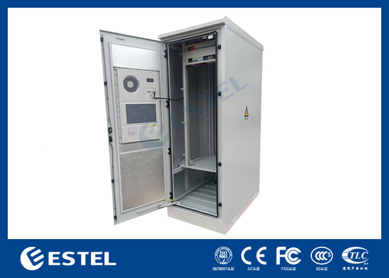 IP55 33U Buitenkast 1 Compartiment met batterijplank en stroomdistributie