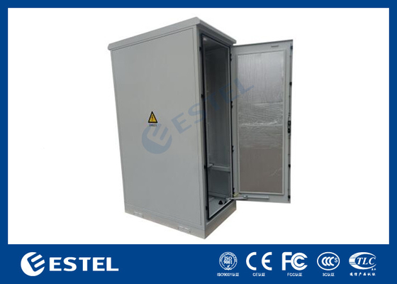 IP55 33U Buitenkast 1 Compartiment met batterijplank en stroomdistributie