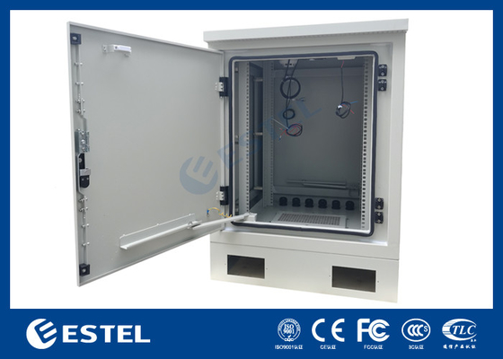17U buitenserverkas met 19 inch rek en DC48V ventilator voor koeling