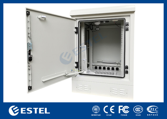 17U buitenserverkas met 19 inch rek en DC48V ventilator voor koeling