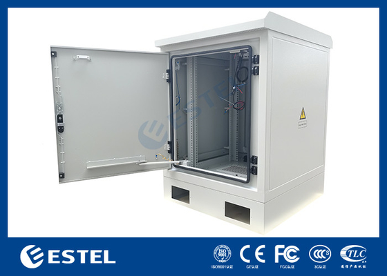 17U buitenserverkas met 19 inch rek en DC48V ventilator voor koeling