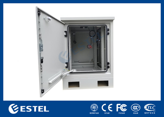 17U buitenserverkas met 19 inch rek en DC48V ventilator voor koeling