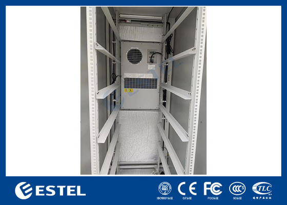 Standaard 38U Outdoor Data Cabinet met DC airconditioner en wielen gemakkelijk te verplaatsen