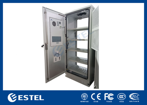 ET9070220-42U Telecom Buitenbatterijkas met AC airconditioner en batterijopslagplank