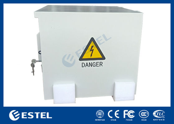8U IP55 RAL7035 Buitenpaalmontage Telecomkast met Temperatuur Thermische Regeling
