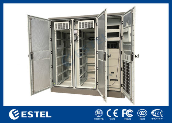 3 Bay Telecom Cabinet Dubbellaag gegalvaniseerd staal airconditioner koelsysteem