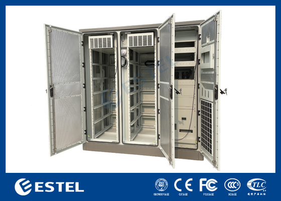 3 Bay Telecom Kabinet Dubbellaag gegalvaniseerd staal met isolatie airconditioner koelsysteem
