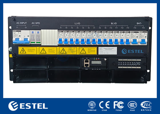 ESTEL 5U Ingebouwd Voedingssysteem voor Buiten Telecomkast, Compact Ontwerp Gelijkrichter Systeem voor Telecom
