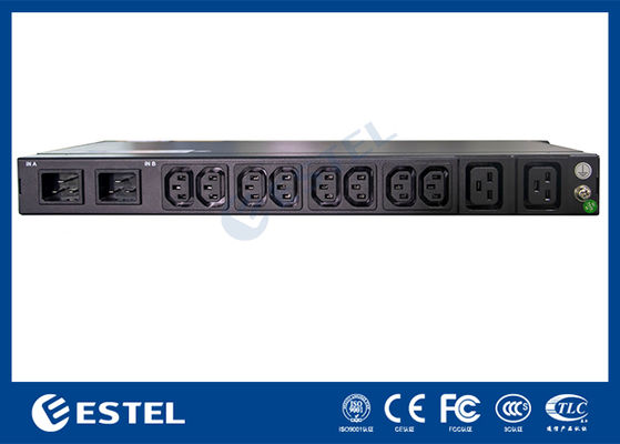 200-240VAC 2x16A-dual-input-geschakelde rack-PDU met KN-1-beschermingsbewaking