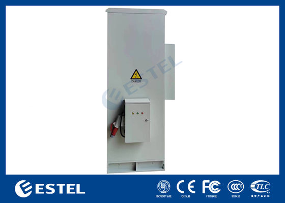 Buiten Telecomkast met PDU en Zijbox 40U IP55 Beschermingsniveau 2000W Koelcapaciteit 220VAC/48VDC Ingangsspanning