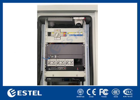 Buitentelecomkas met ATS-batterij en camera voor telecom-energiesysteem