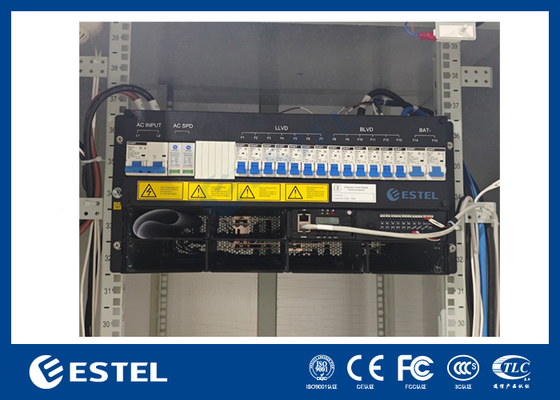 Power Rectifier 32U Outdoor Telecomkast met 18kW Telecom Voedingssysteem en Milieubewakingsunit