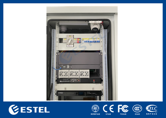 IP55 22U Buitenbatterijkas met ingebouwde 9KW 48VDC rectifier power system voor telecomtoepassingen