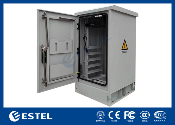 IP55 22U Buitenbatterijkas met ingebouwde 9KW 48VDC rectifier power system voor telecomtoepassingen