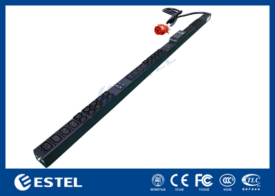 19 stopcontacten, Intelligent Protocols PDU, Surge Protection, 16A/250V capaciteit en Flat Plug Design voor betrouwbare server rack stroomdistributie en apparatuurveiligheid.