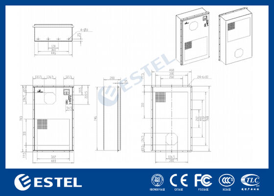 Kast Airconditioner AC110V 60Hz 600W Koelcapaciteit Ideaal voor Zware Omgevingen met Externe Monitoring