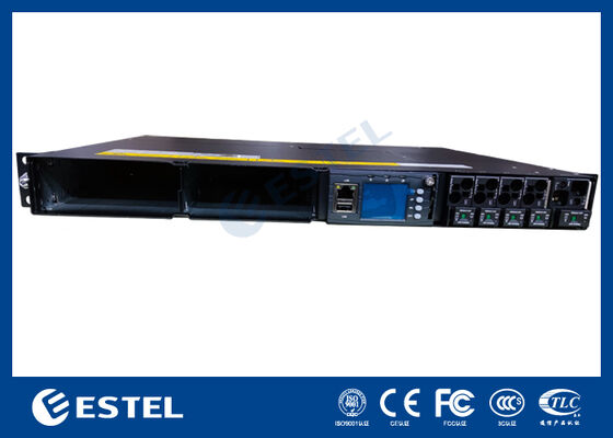 1U Rack Mount Integrated DC Power System met Dual Rectifier Slots Monitoring Unit RS485 of LAN Interface