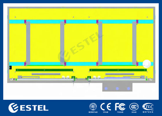 IP65 42U Dubbel Compartiment Buiten Elektrisch Kabinet SUS316 Roestvrij Staal Constructie