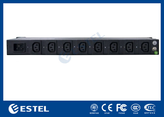 48VDC Telecom Power Distribution Unit (PDU) Modulair, op een rack te monteren systeem met ingangen met meerdere accu's, laadcircuitsluiters en afstandsbediening voor communicatiesystemen