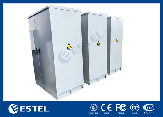 IP65 42U Dubbel Compartiment Buiten Elektrisch Kabinet SUS316 Roestvrij Staal Constructie