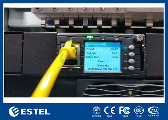 21U IP55 Geïntegreerd Telecomkast met DC48V 24kw Gelijkrichter Systeem LLVD BLVD