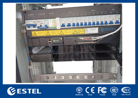 21U IP55 Geïntegreerd Telecomkast met DC48V 24kw Gelijkrichter Systeem LLVD BLVD