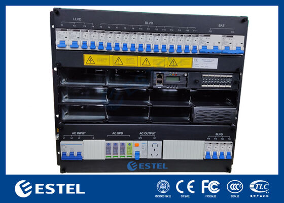 30kw 9U Rack Gemonteerd Intelligent Telecom Rectifier Stroomdistributiesysteem met LLVD BLVD