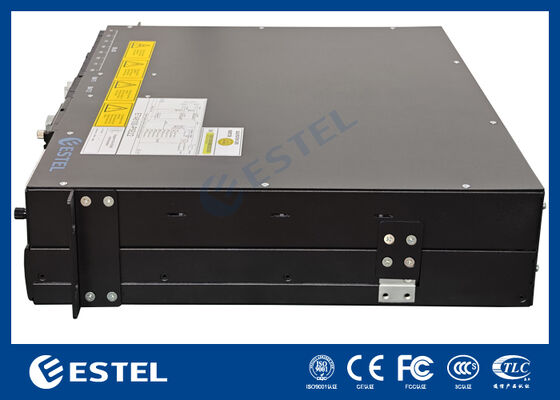 Slim Rack Mount DC Power Unit for Telecom Cabinets and Network Equipment Rooms with Enclosed Metal Housing