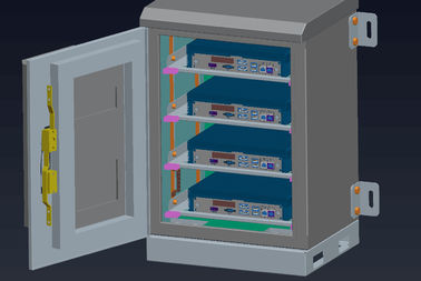 Anti-corrosie poedercoating Buitenmuur montage kast Uitgerust met kast slot Anti-diefstal driepunts slot