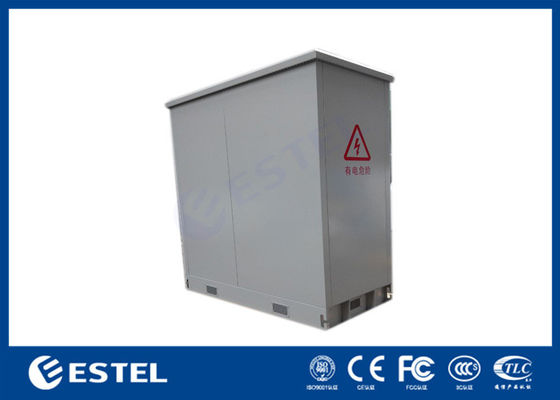 Outdoor Dual-cabinet 48U Telecomkast met Stroomverdeling en Back-upsysteem