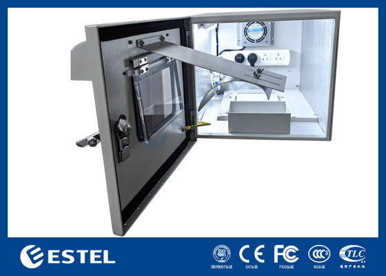 Buitenprinterkas, IP55-kas met paal, W340×D440×H300mm, koelventilator, geschikt voor tolhallen en boerderijbewakingsstations