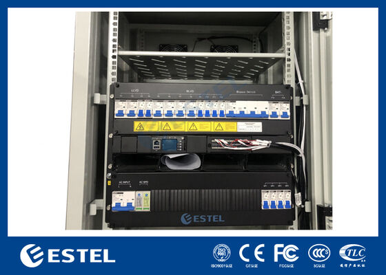 Outdoor Telecom Power System IP65 Outdoor Power Enclosure met 12kW 200A rectifiers