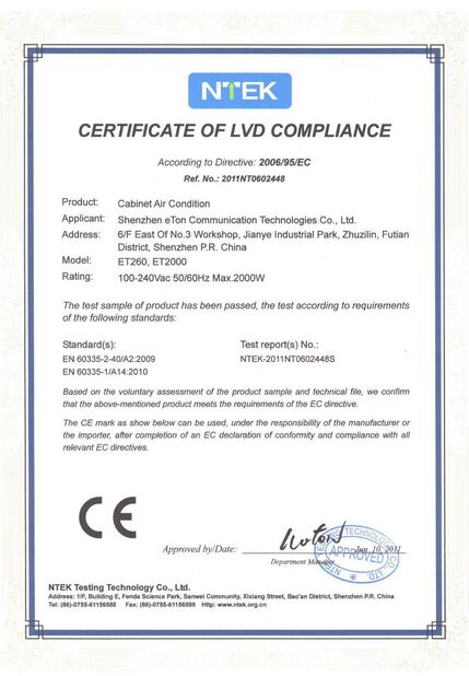 CHINA ESTEL (GUANGDONG) TECHNOLOGY CO., LTD. certificaten