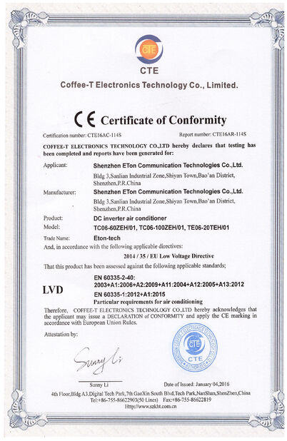 CHINA ESTEL (GUANGDONG) TECHNOLOGY CO., LTD. certificaten